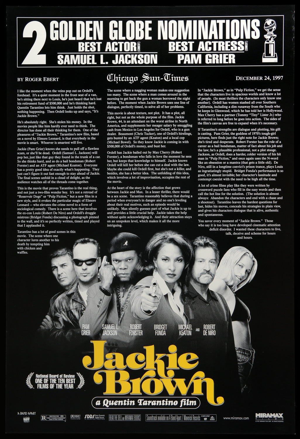 Jackie Brown (1997) original movie poster for sale at Original Film Art - Vintage Movie Posters