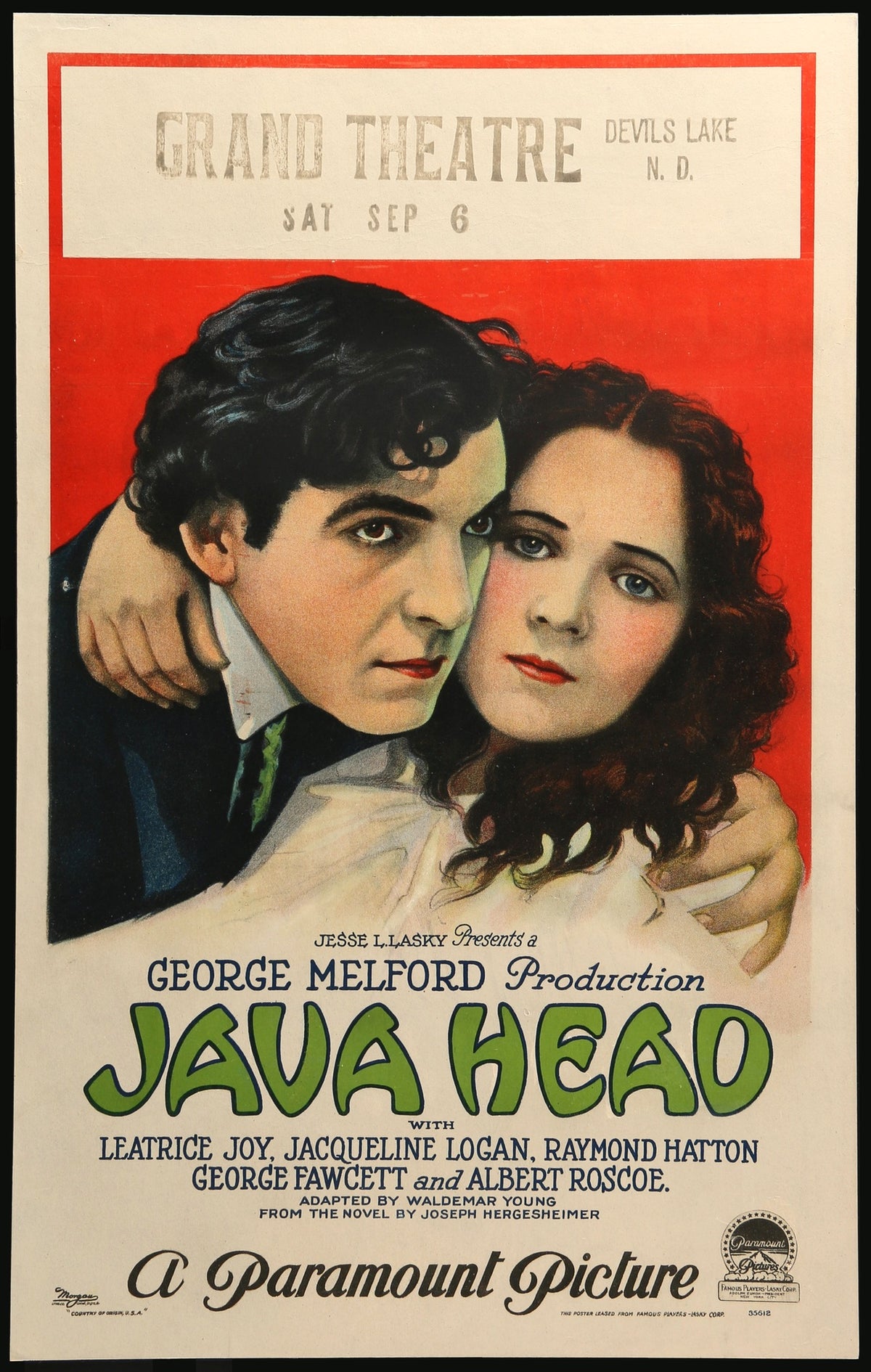 Java Head (1923) original movie poster for sale at Original Film Art