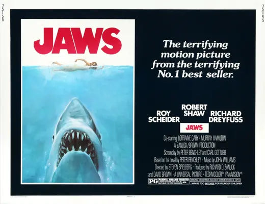 Jaws (1975) original movie poster for sale at Original Film Art - Vintage Movie Posters