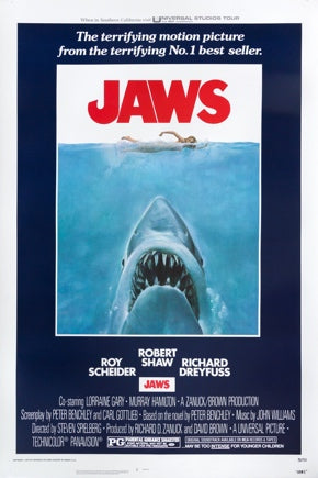Jaws (1975) original movie poster for sale at Original Film Art - Vintage Movie Posters