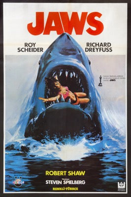 Jaws (1975) original movie poster for sale at Original Film Art - Vintage Movie Posters