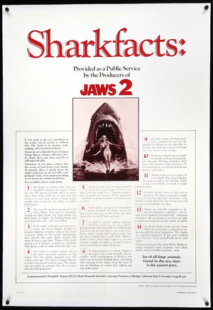Jaws 2 (1978) original movie poster for sale at Original Film Art