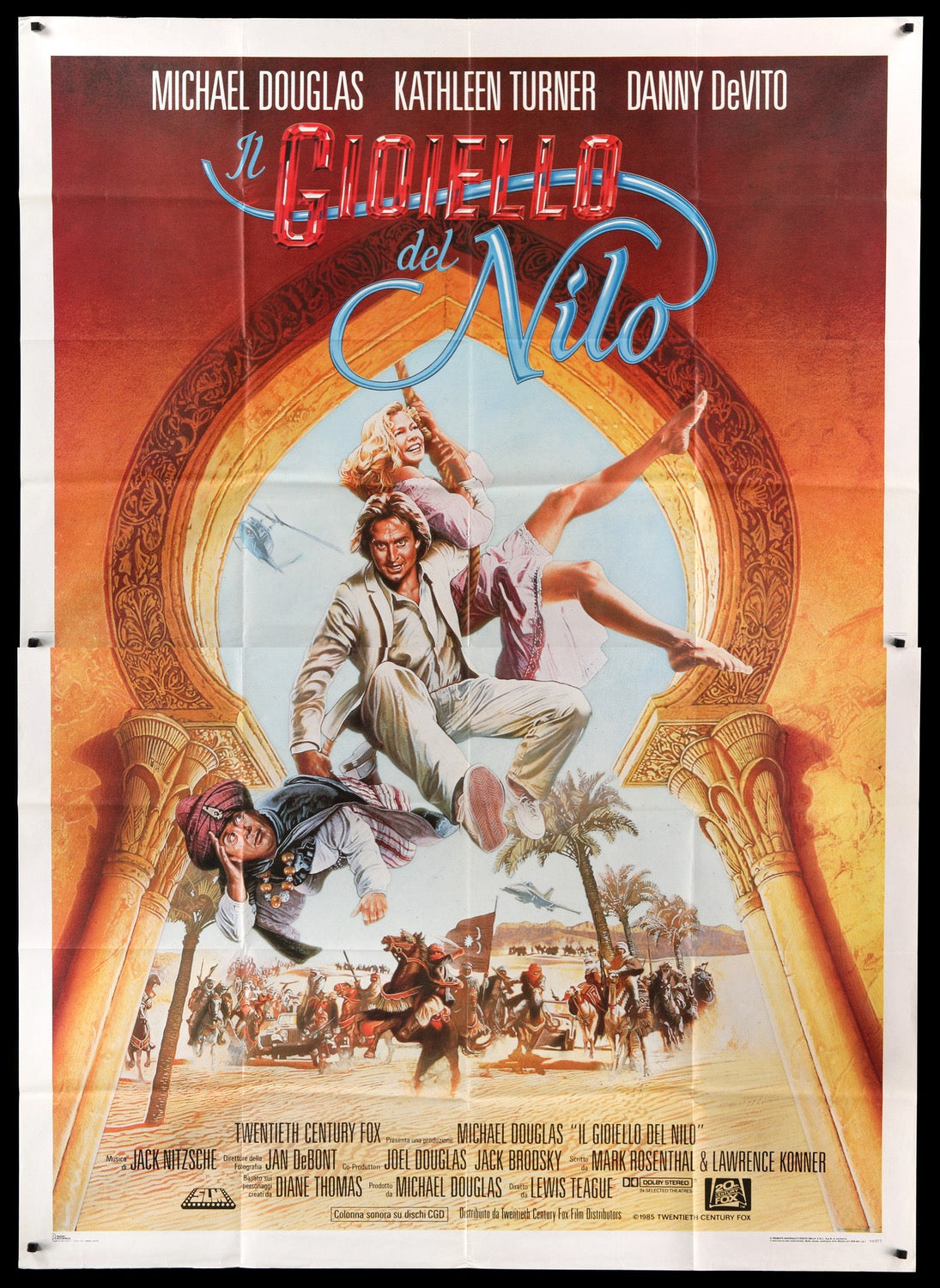 Jewel of the Nile (1985) original movie poster for sale at Original Film Art - Vintage Movie Posters
