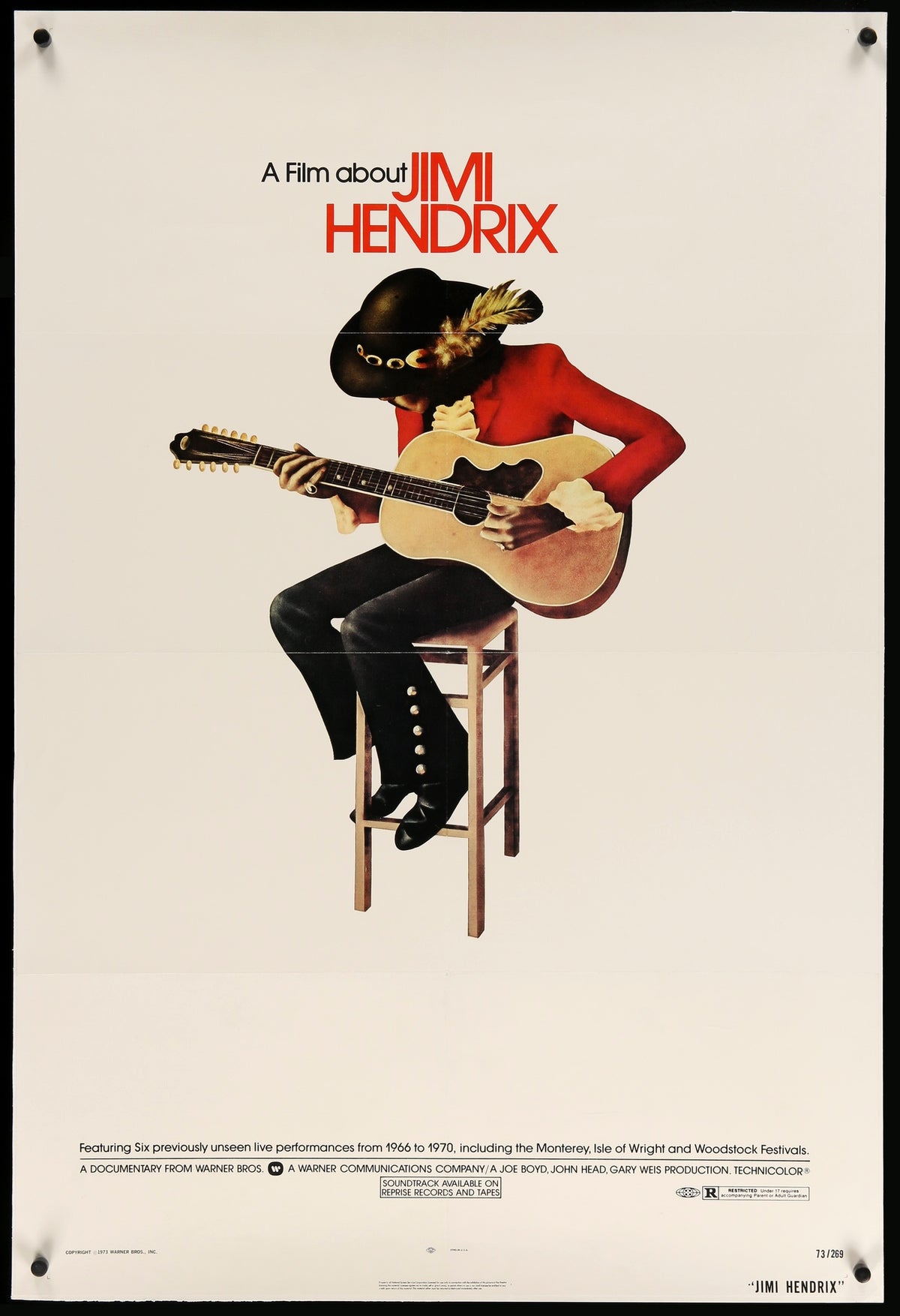 Jimi Hendrix (1973) original movie poster for sale at Original Film Art - Vintage Movie Posters