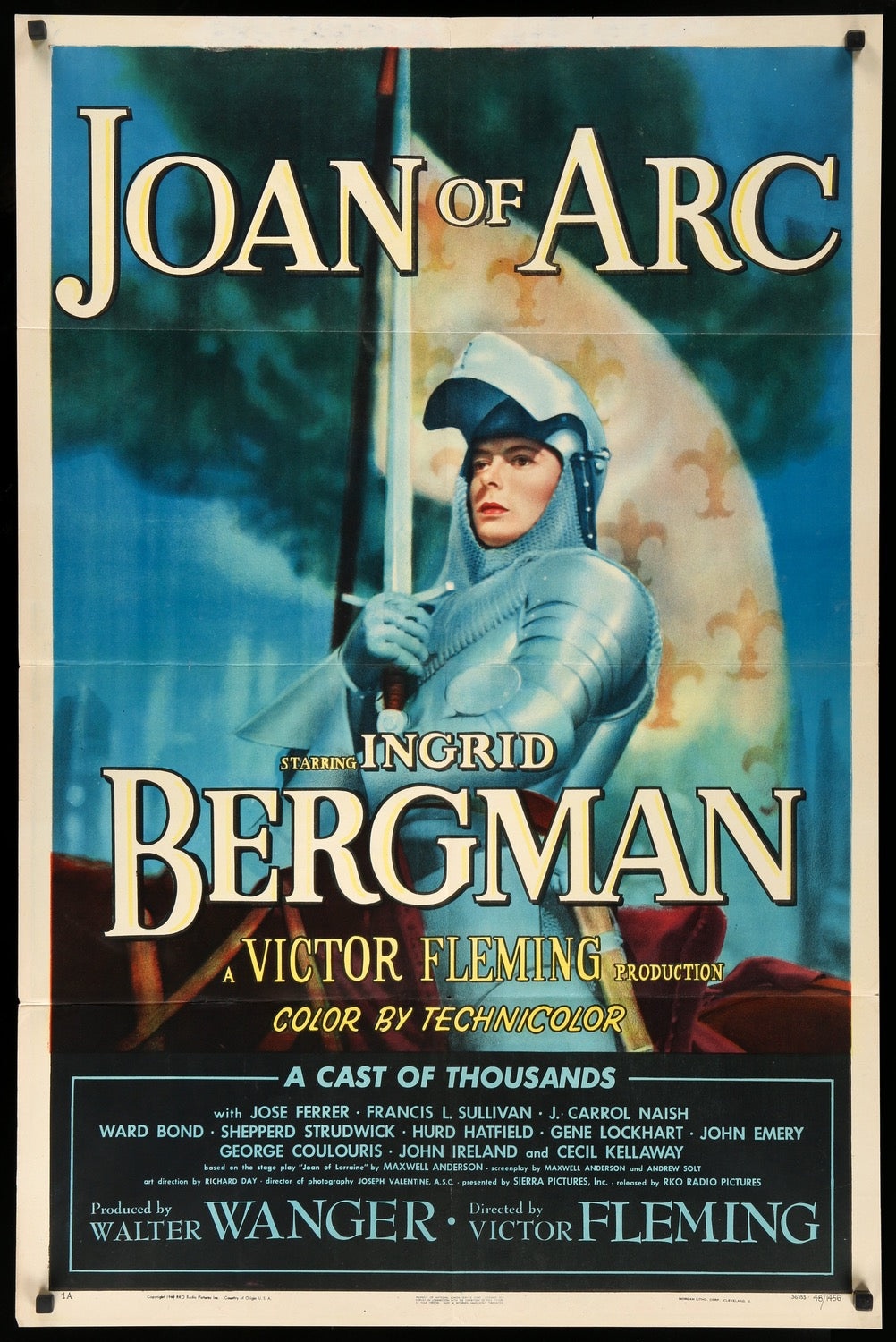 Joan of Arc (1948) original movie poster for sale at Original Film Art - Vintage Movie Posters