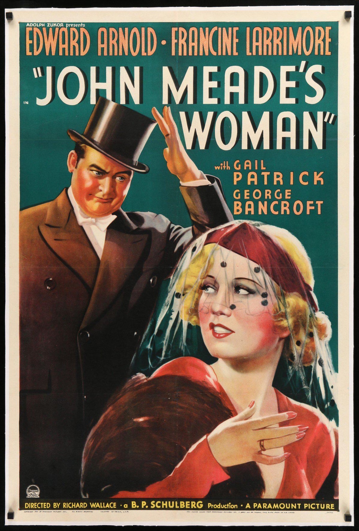 John Meade&#39;s Woman (1937) original movie poster for sale at Original Film Art