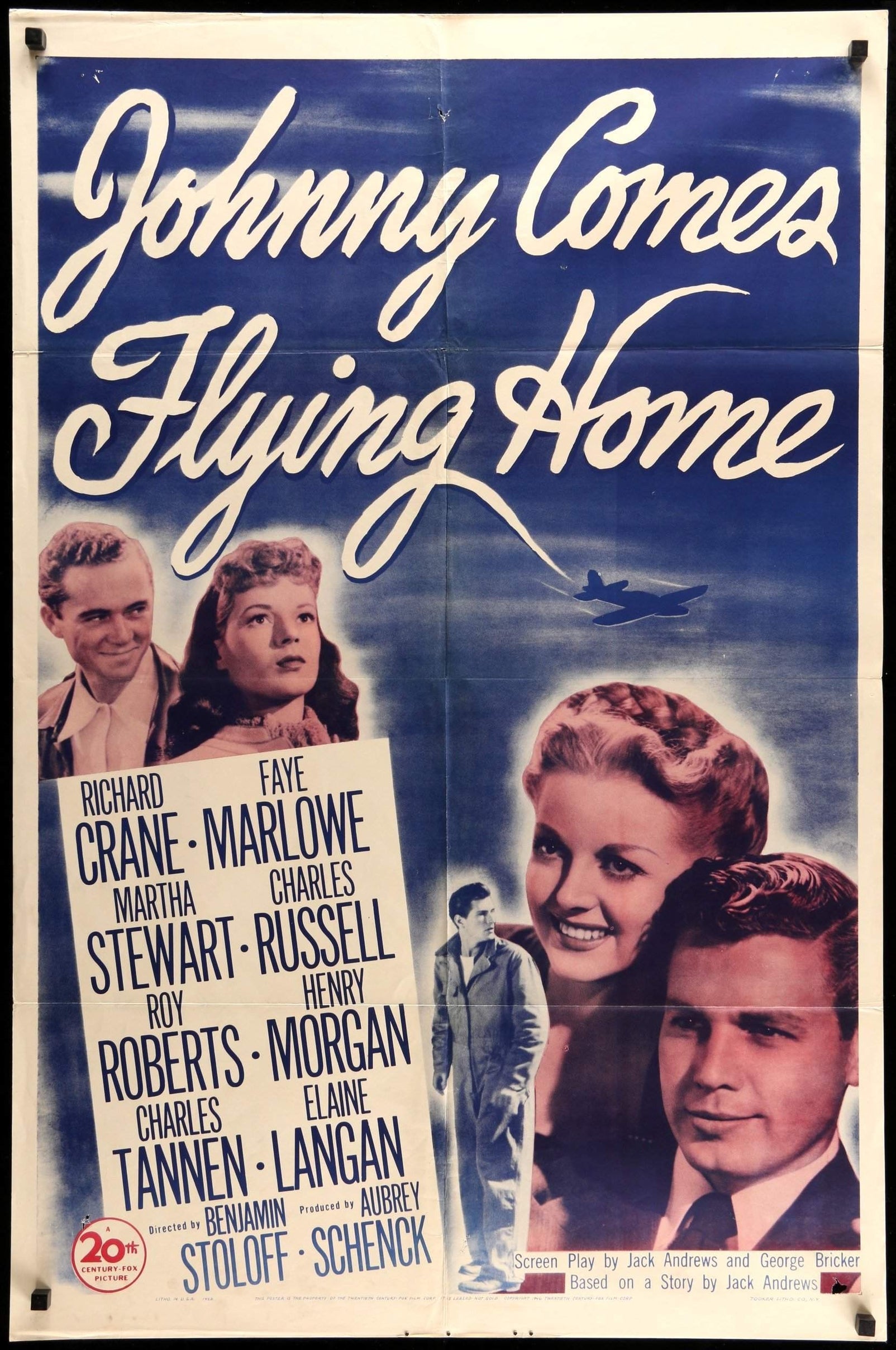 Johnny Comes Flying Home (1946) original movie poster for sale at Original Film Art