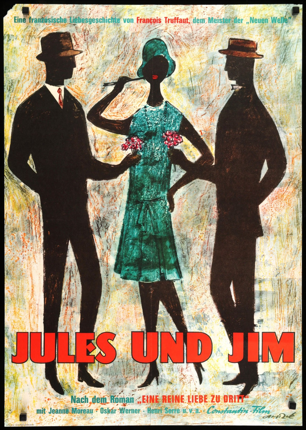 Jules and Jim (1962) original movie poster for sale at Original Film Art