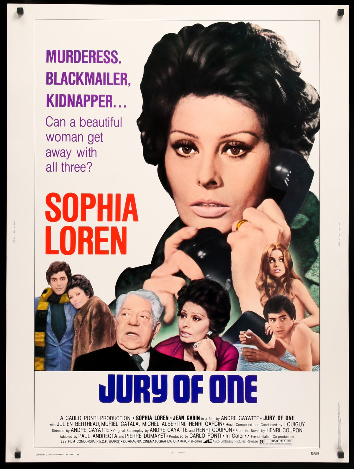 Verdict (Jury of One) (1974) original movie poster for sale at Original Film Art