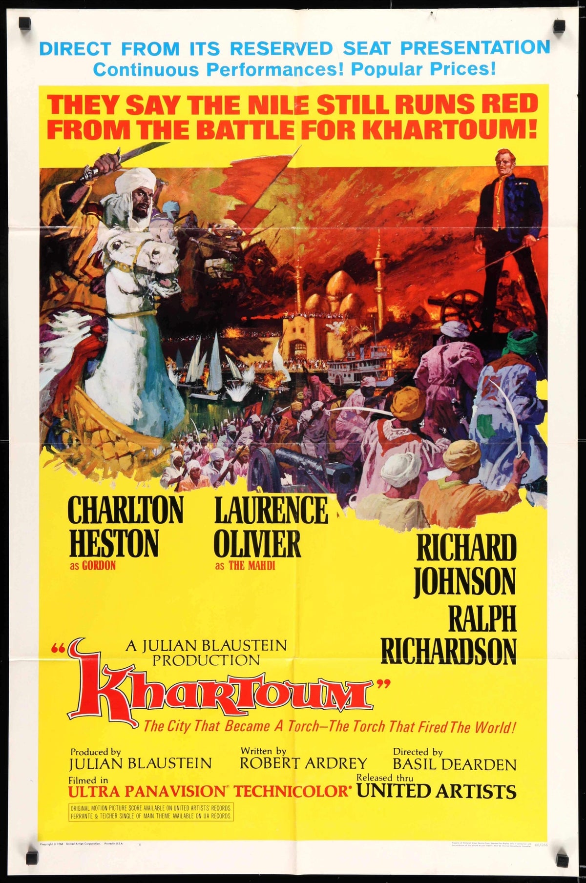 Khartoum (1966) original movie poster for sale at Original Film Art - Vintage Movie Posters