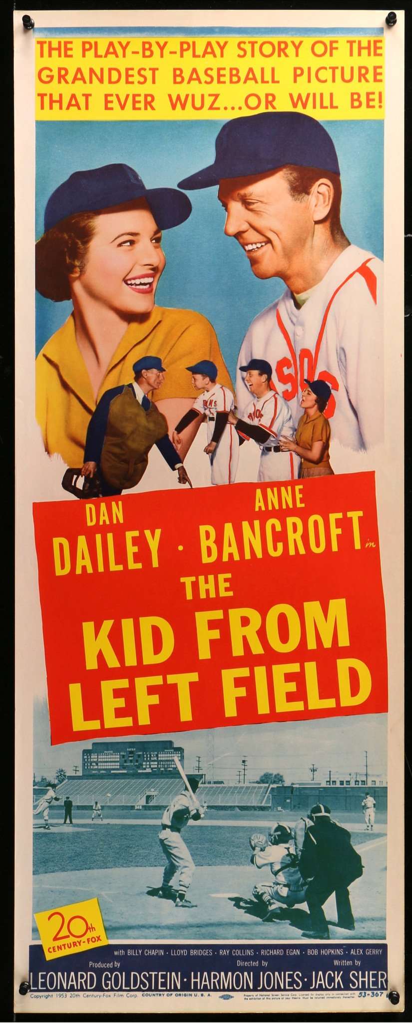 Kid from Left Field (1953) original movie poster for sale at Original Film Art