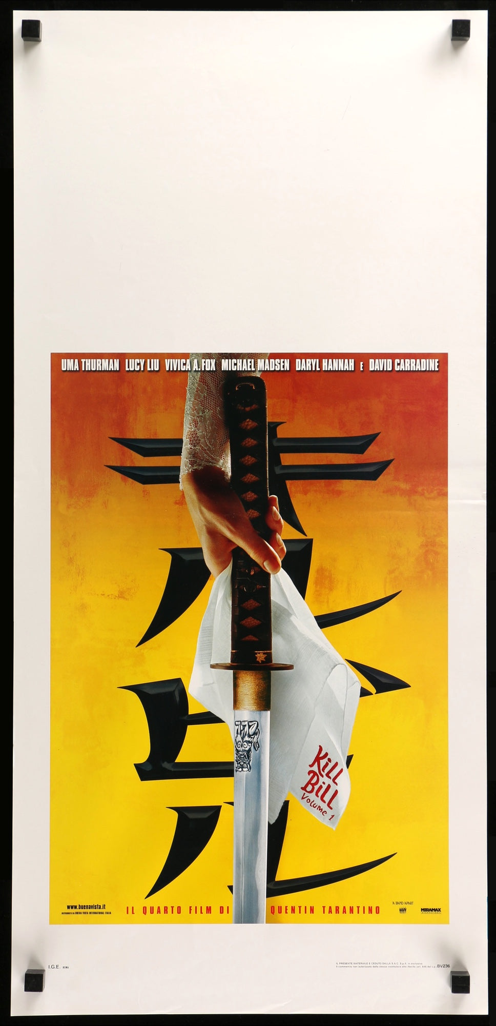 Kill Bill: Vol. 1 (2003) Original Italian Movie Poster - Original