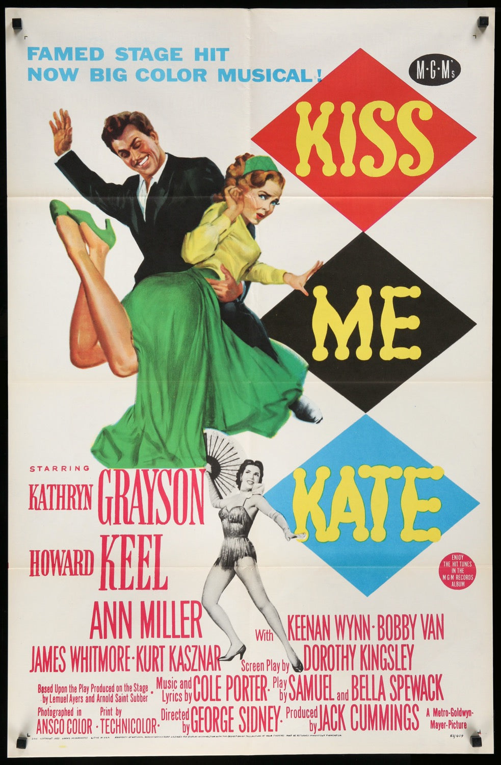 Kiss Me Kate (1953) original movie poster for sale at Original Film Art