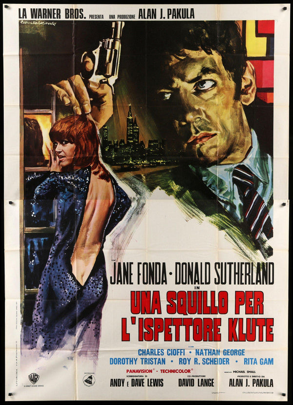 Klute (1971) Original Italian 4 Fogli Movie Poster - Original Film Art -  Vintage Movie Posters