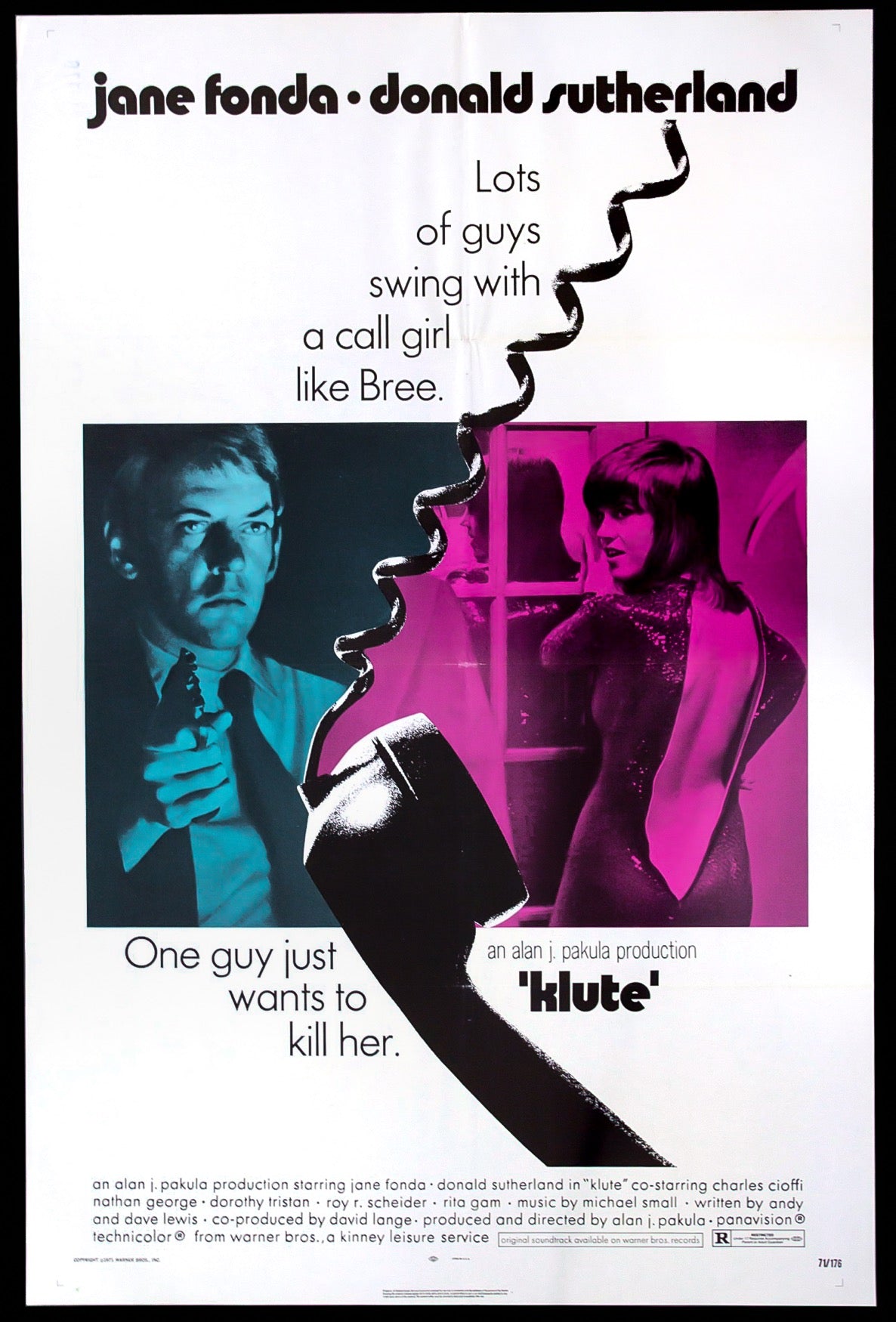 Klute (1971) original movie poster for sale at Original Film Art - Vintage Movie Posters