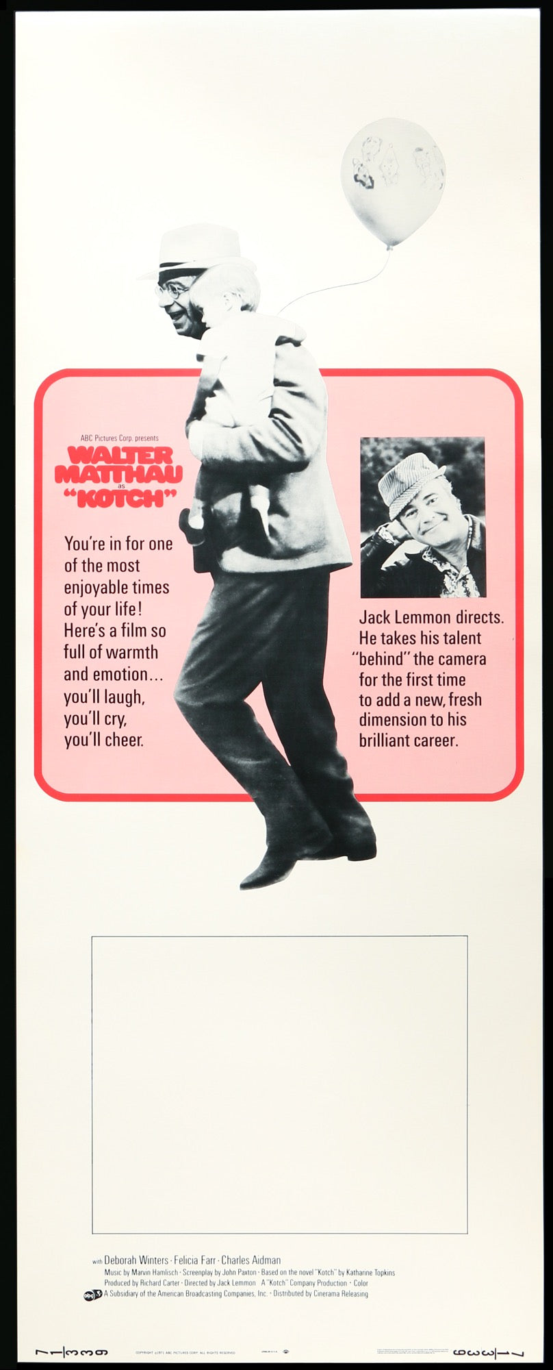 Kotch (1971) original movie poster for sale at Original Film Art - Vintage Movie Posters