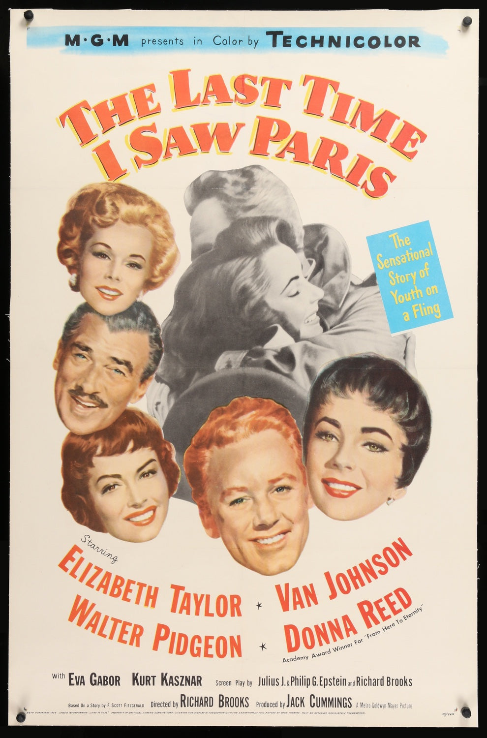 Last Time I Saw Paris (1954) original movie poster for sale at Original Film Art - Vintage Movie Posters