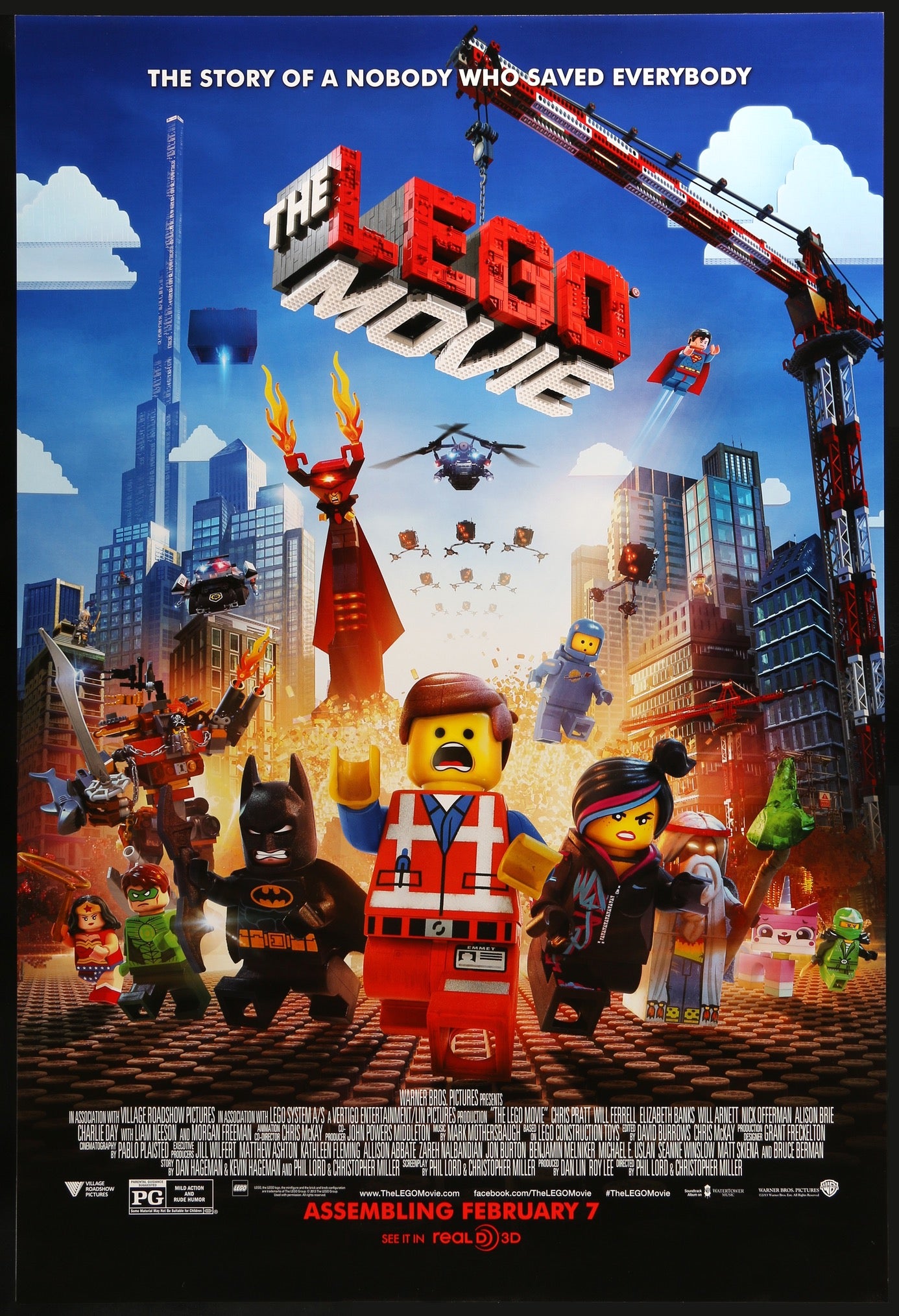 The Lego Movie (2014) Original Movie Poster - Original Art - Vintage Movie