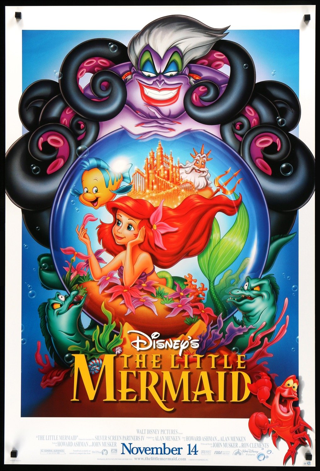 Little Mermaid (1989) original movie poster for sale at Original Film Art