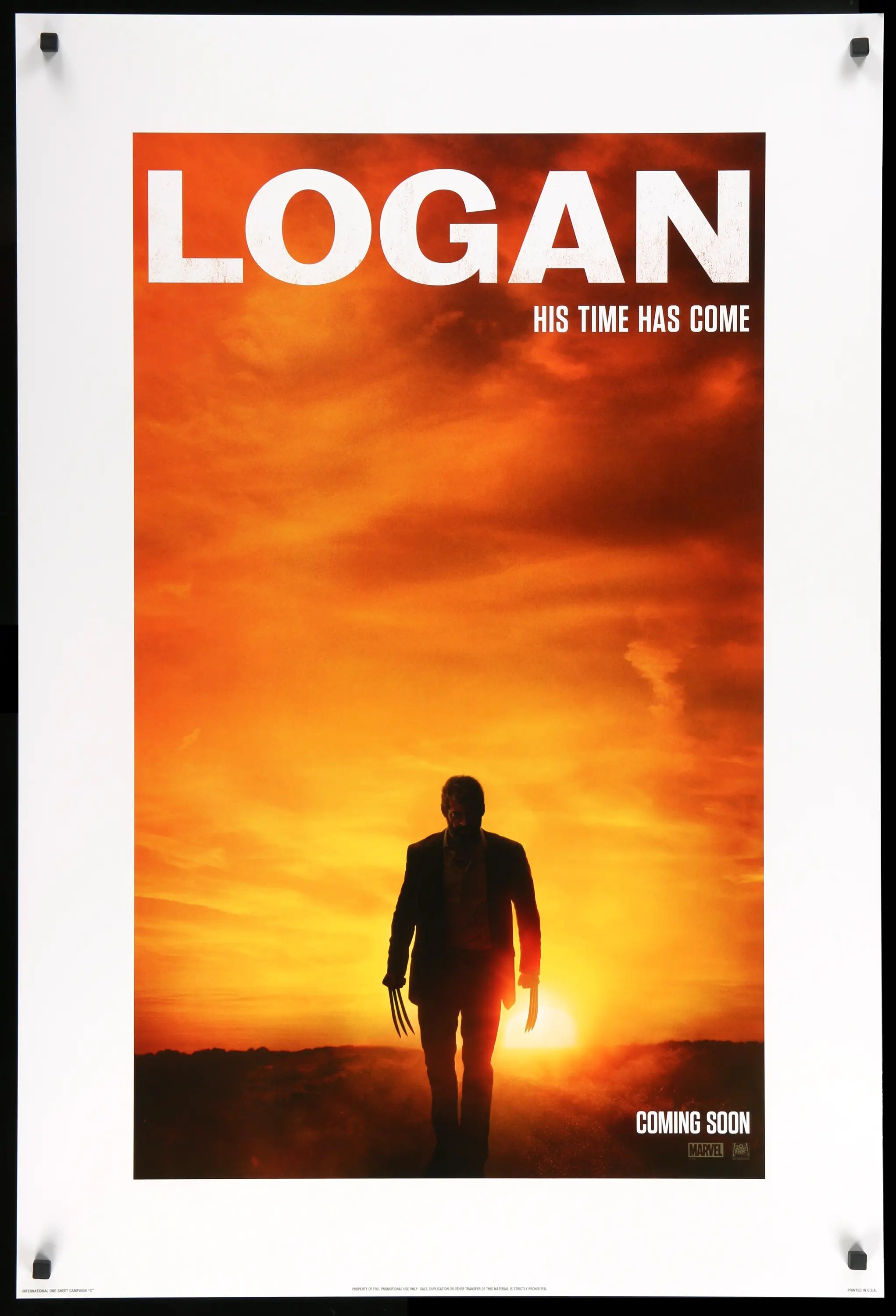 Logan 2017 Original One Sheet Teaser Movie Poster Original