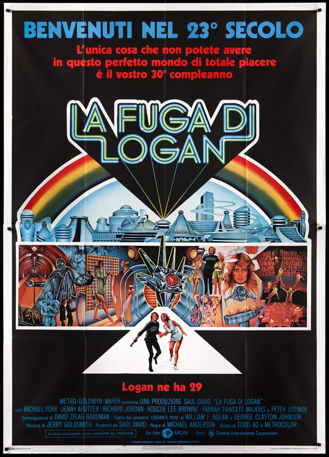 Logan's Run (1976) Original Italian 4 Fogli Movie Poster