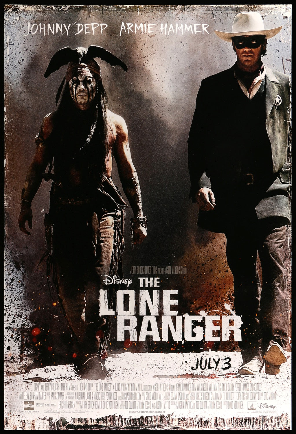Lone Ranger (2013) original movie poster for sale at Original Film Art - Vintage Movie Posters