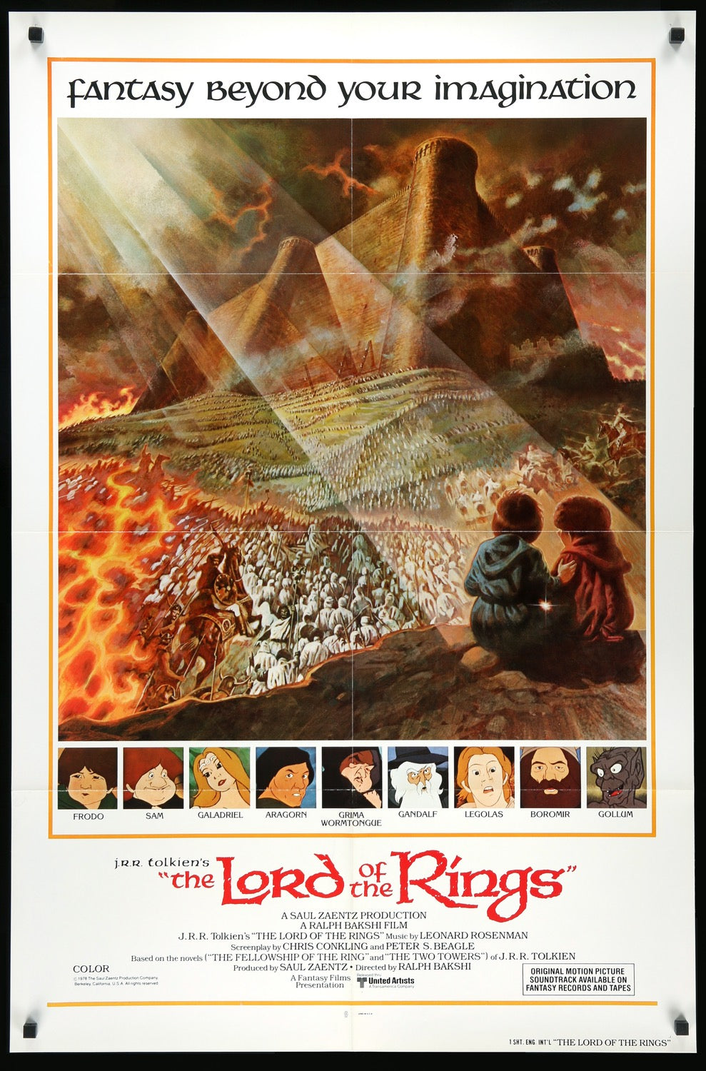 Lord of the Rings (1978) original movie poster for sale at Original Film Art - Vintage Movie Posters