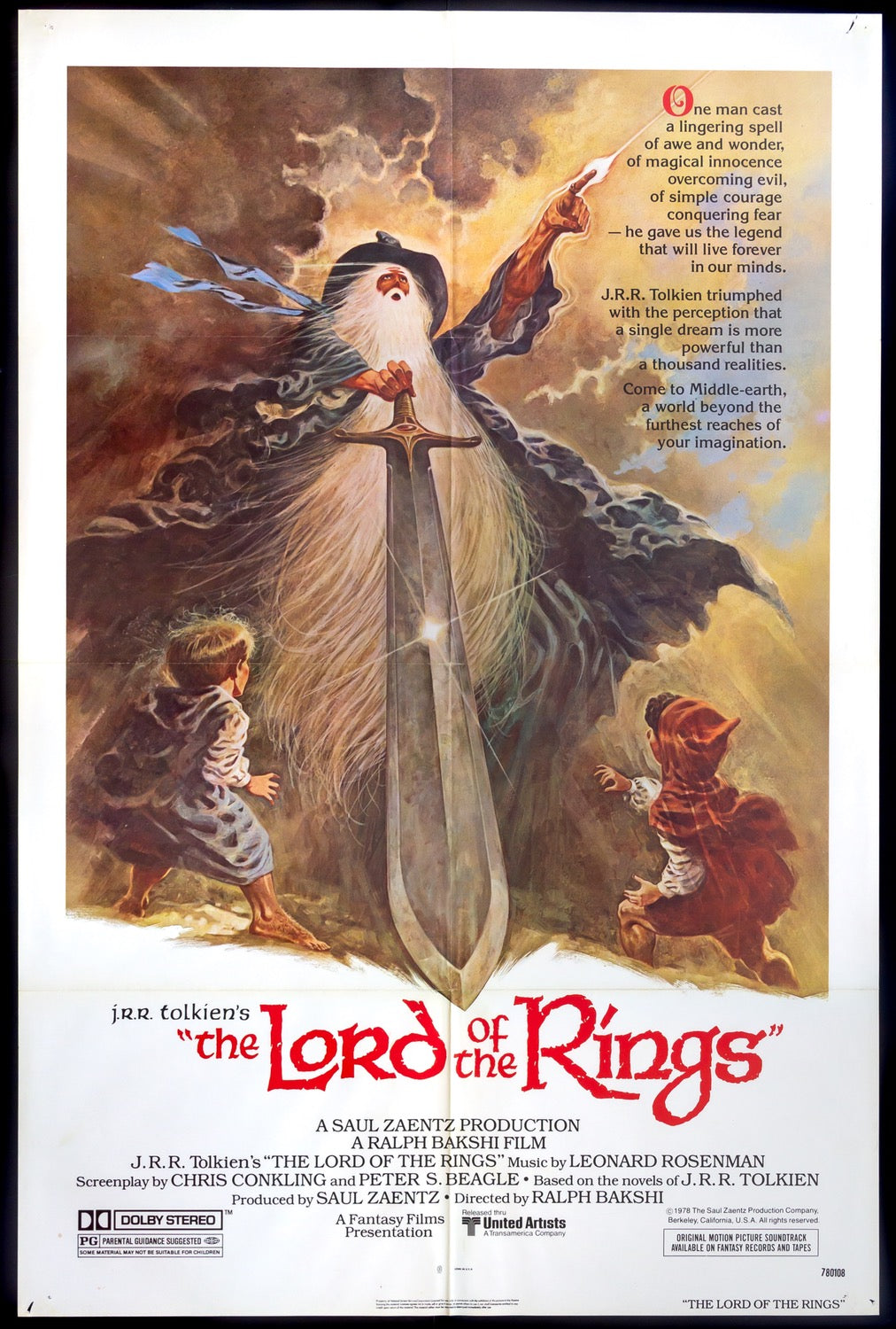 Lord of the Rings (1978) original movie poster for sale at Original Film Art - Vintage Movie Posters