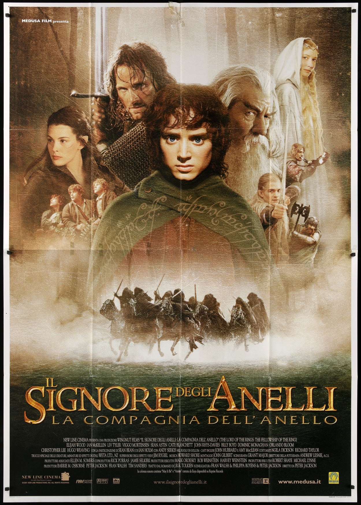 Lord of the Rings: The Fellowship of the Ring Italian Movie Poster