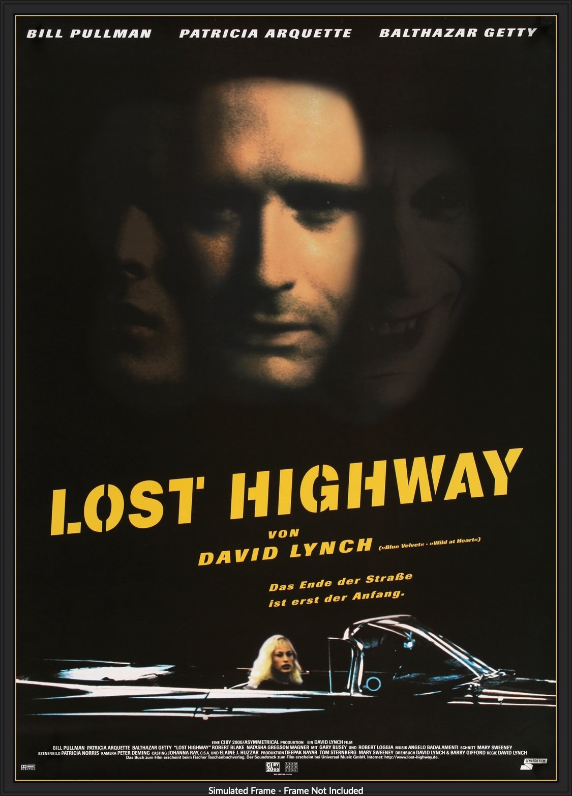 Lost Highway 1997 Original German A1 Movie Poster Original