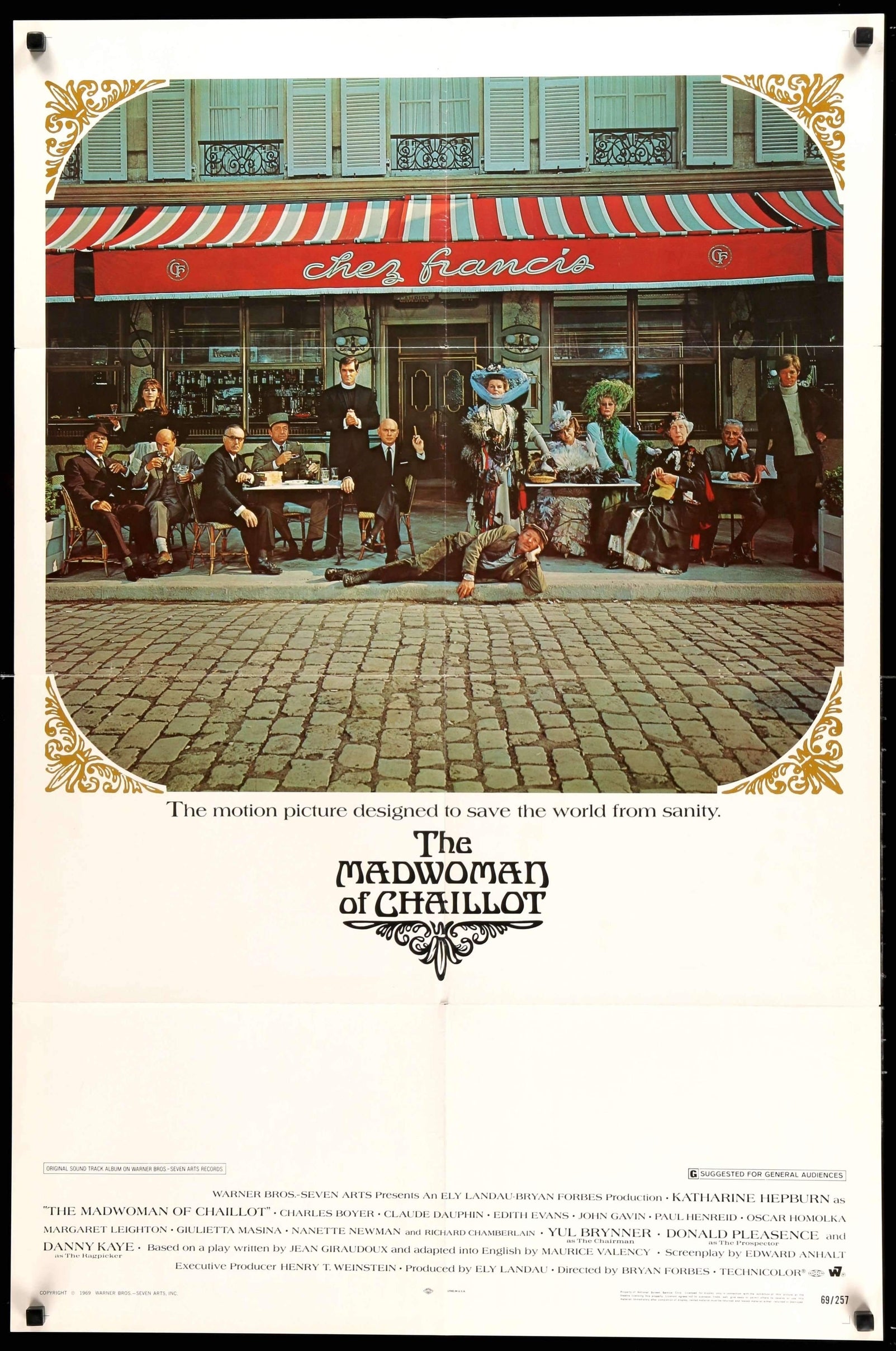 Madwoman of Chaillot (1969) Original One-Sheet Movie Poster