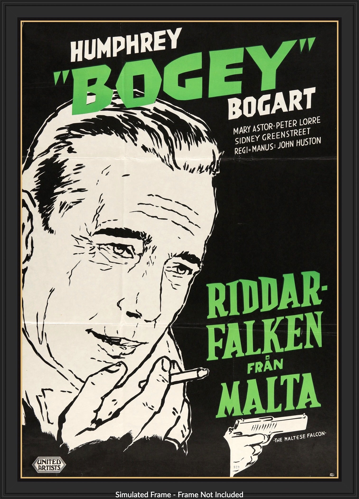 Maltese Falcon (1941) original movie poster for sale at Original Film Art