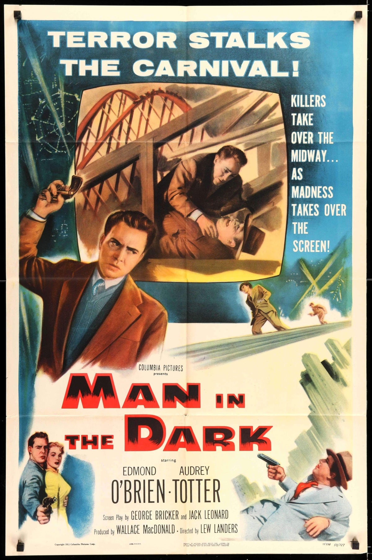 Man in the Dark (1953) original movie poster for sale at Original Film Art