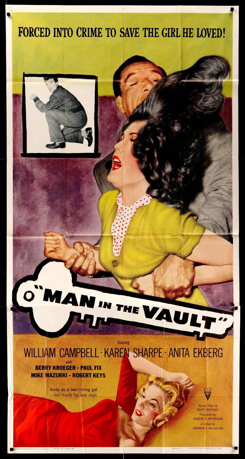 Man in the Vault (1956) original movie poster for sale at Original Film Art
