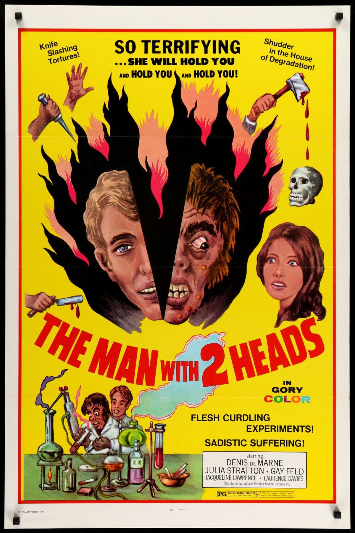 Man With Two Heads (1972) original movie poster for sale at Original Film Art