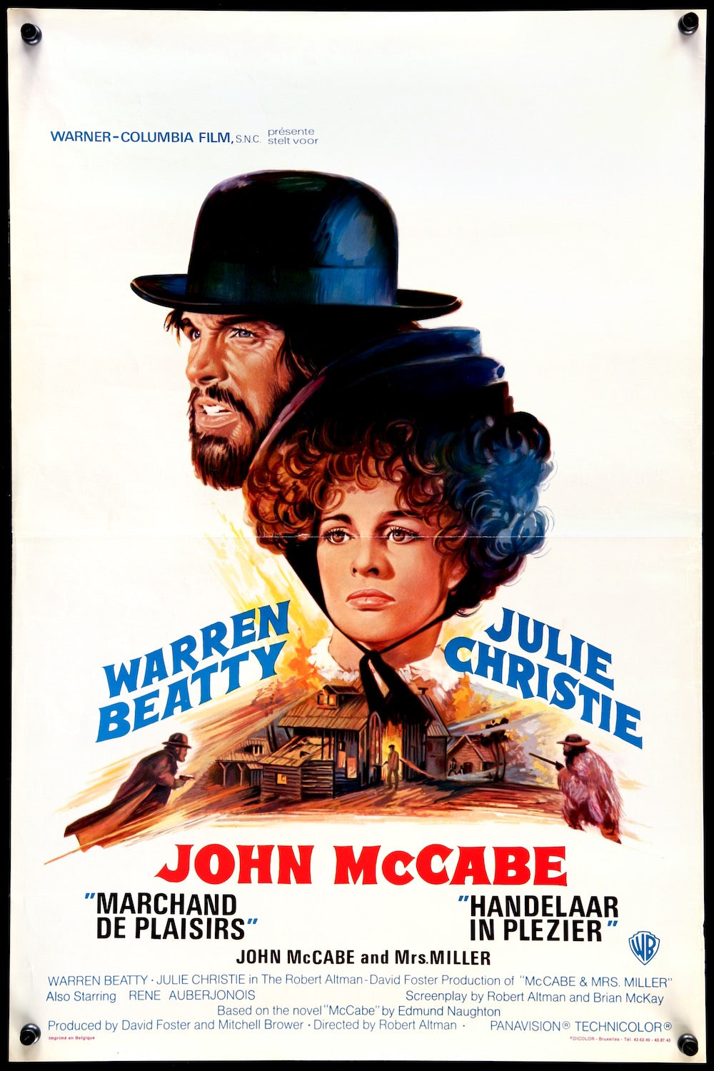 McCabe & Mrs. Miller (1971) Original Belgian Movie Poster