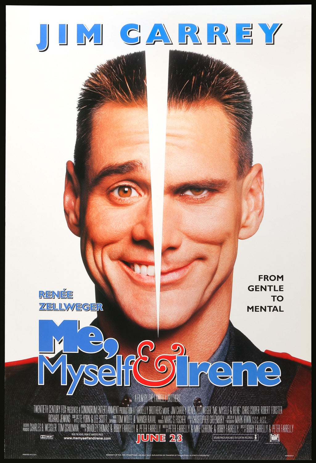 Me, Myself and Irene (2000) original movie poster for sale at Original Film Art - Vintage Movie Posters