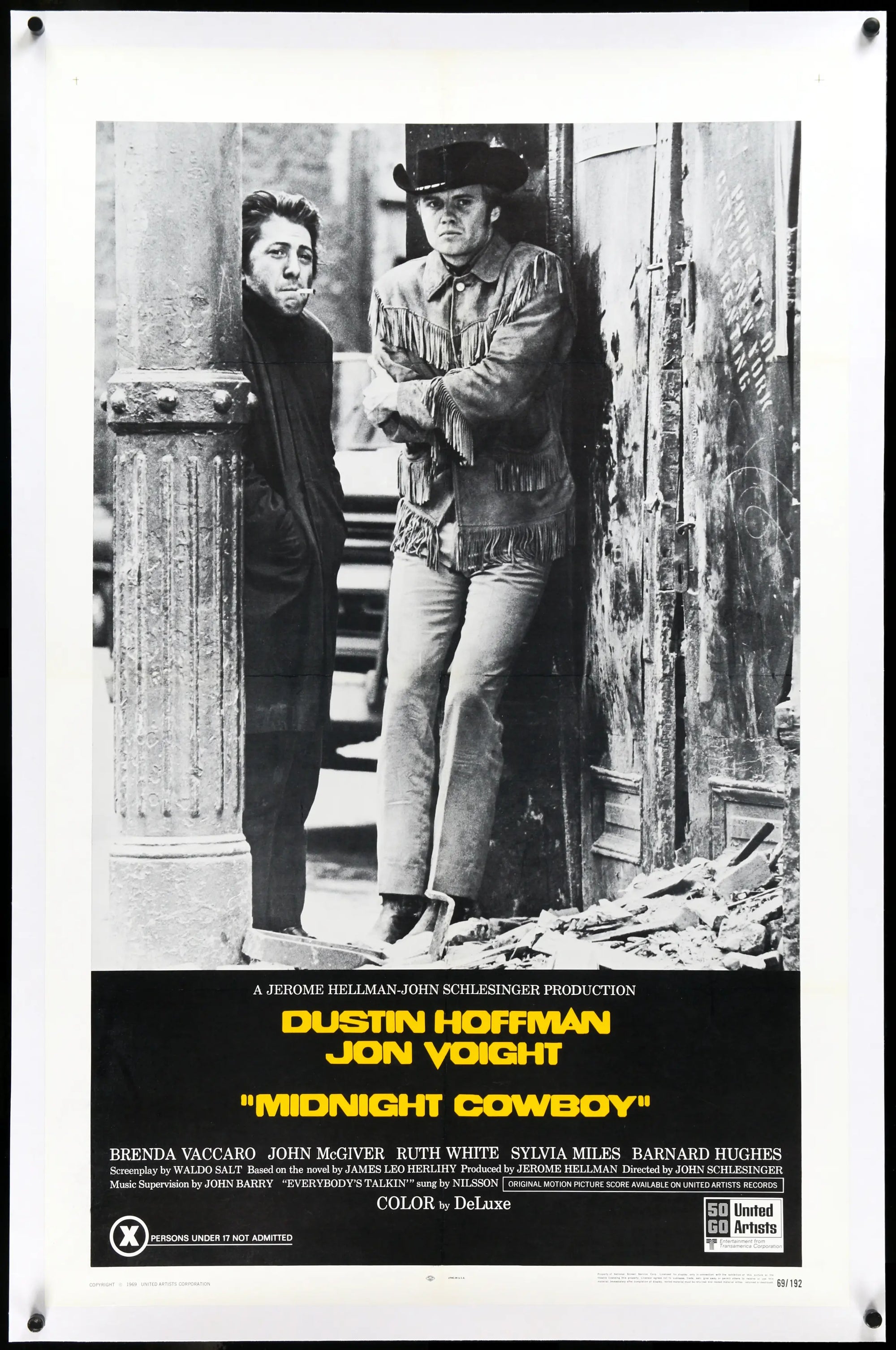 1969 Midnight Cowboy Lobby Card #3- X Rating-Dustin Hoffman-Jon  Voight-11x14