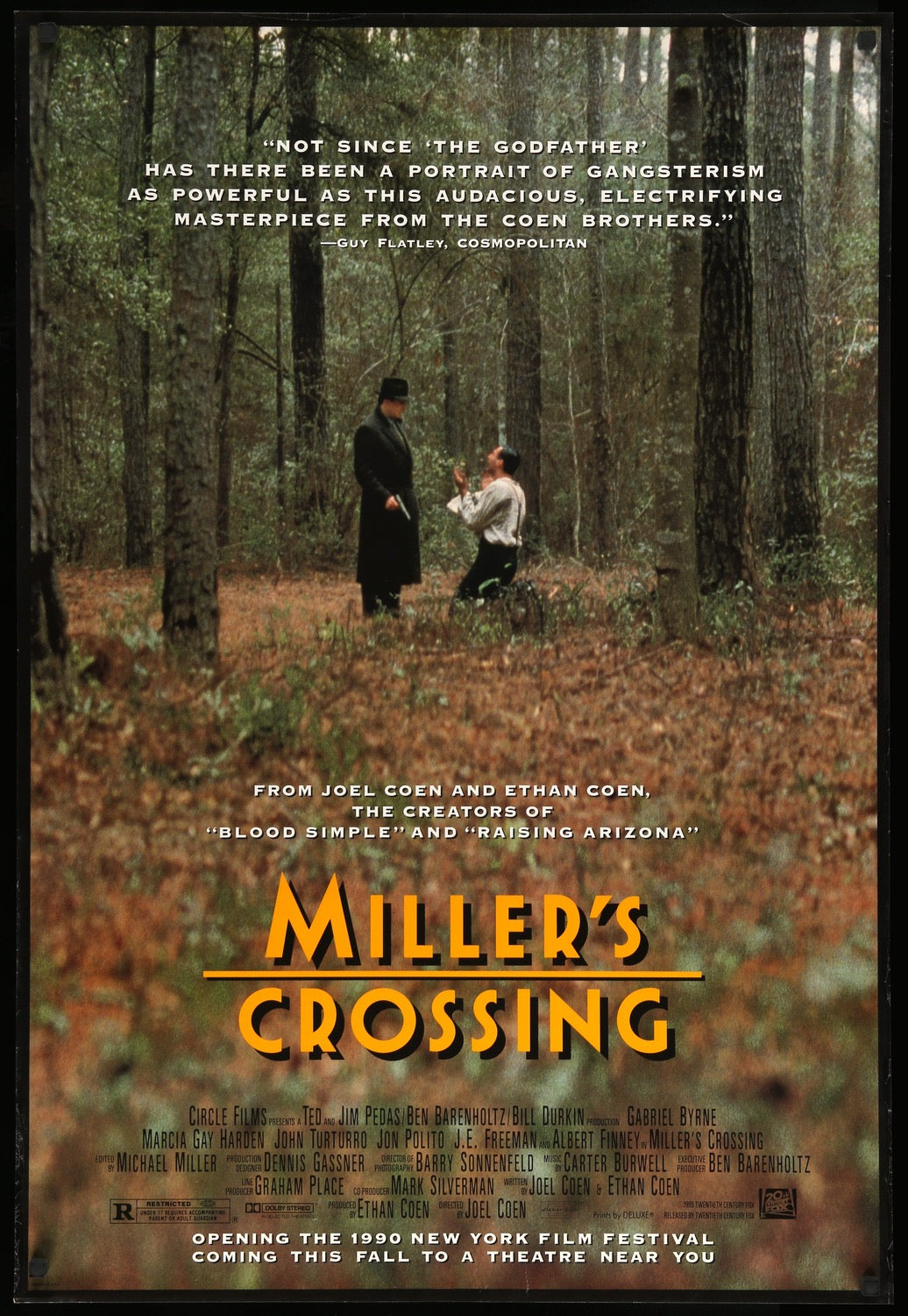 Miller&#39;s Crossing (1990) original movie poster for sale at Original Film Art - Vintage Movie Posters