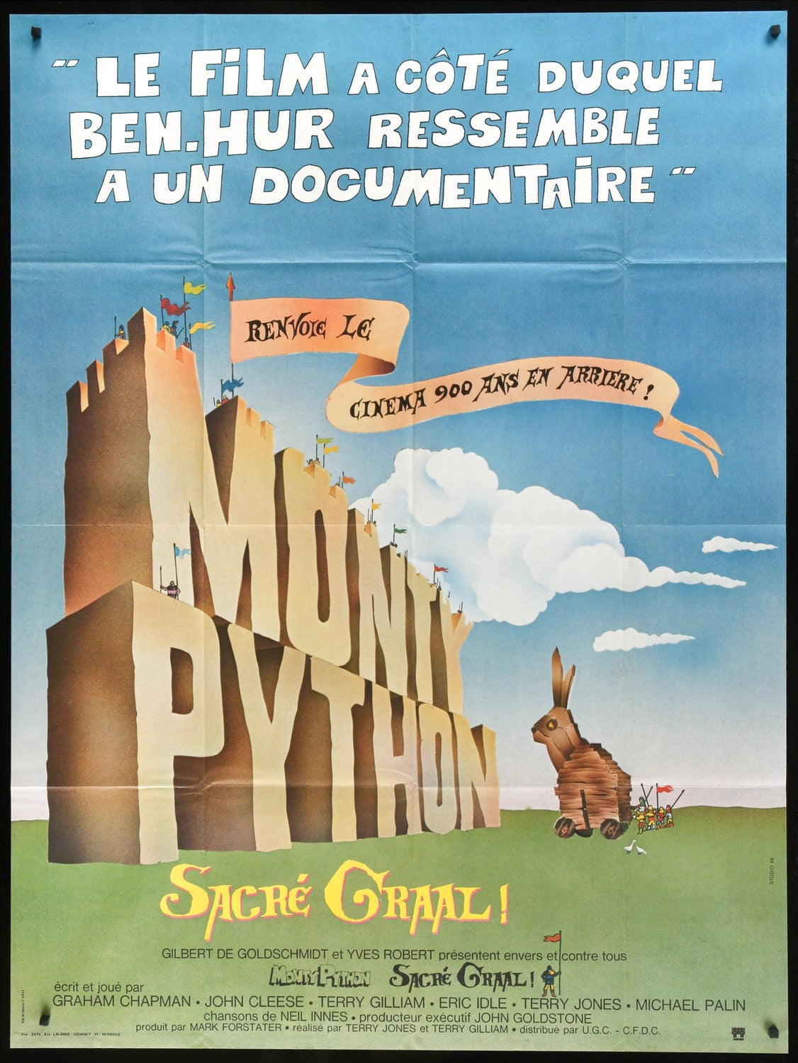 Monty Python & the Holy Grail (1975) Original French Movie Poster ...