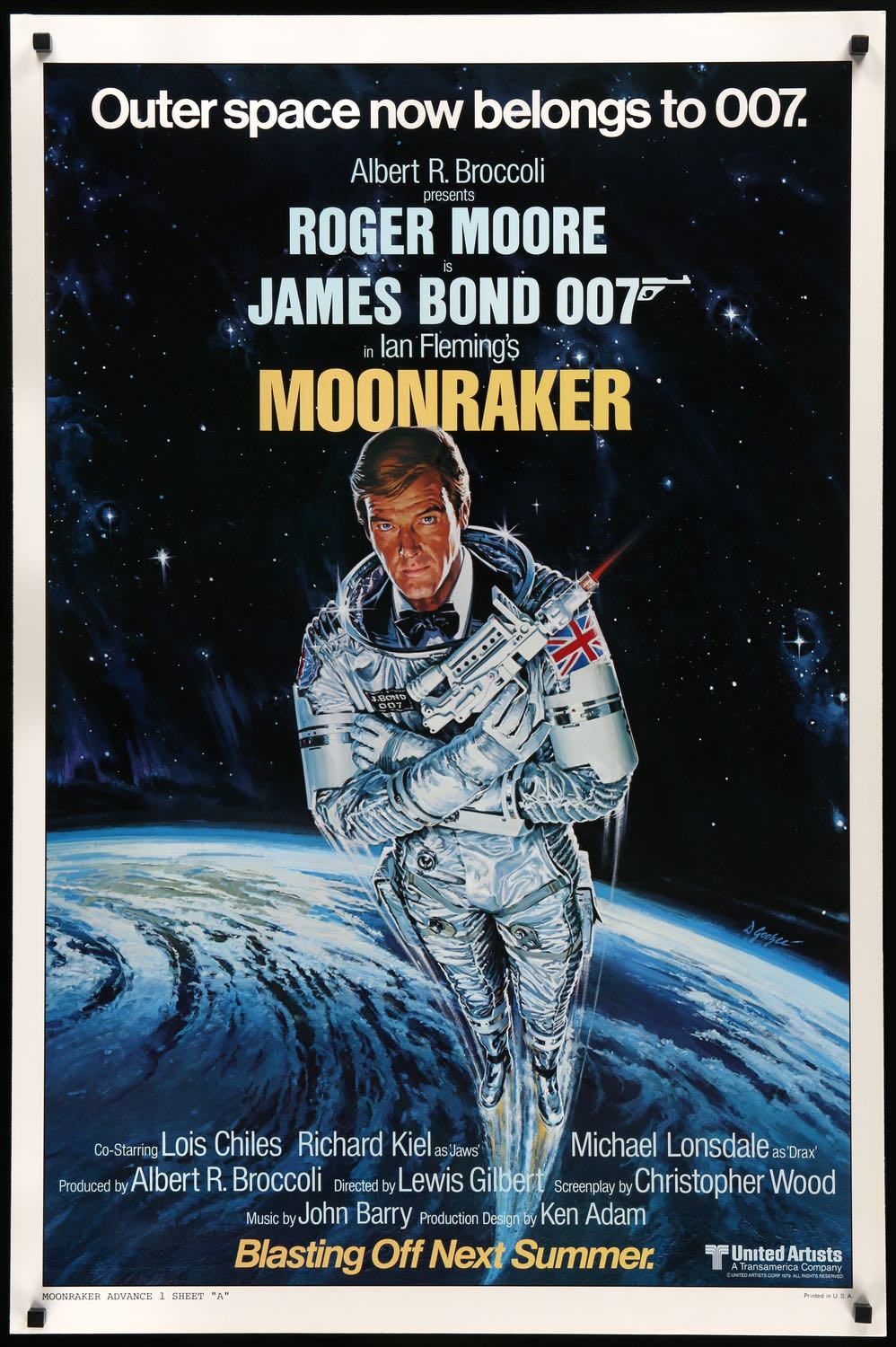 Moonraker (1979) original movie poster for sale at Original Film Art