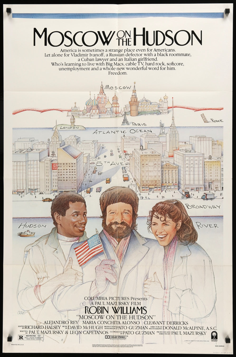 Moscow on the Hudson (1984) original movie poster for sale at Original Film Art - Vintage Movie Posters