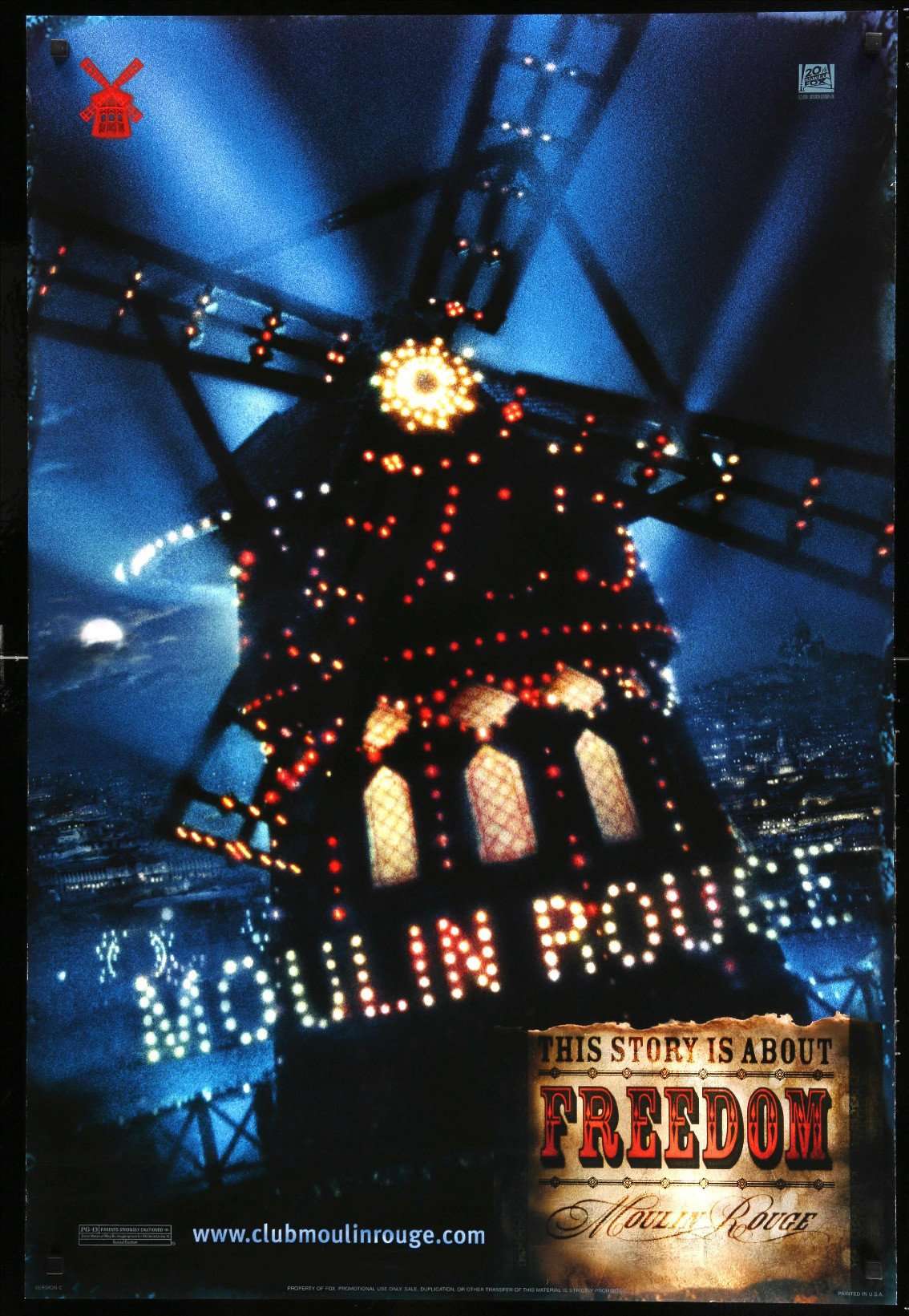 Moulin Rouge (2001) original movie poster for sale at Original Film Art - Vintage Movie Posters