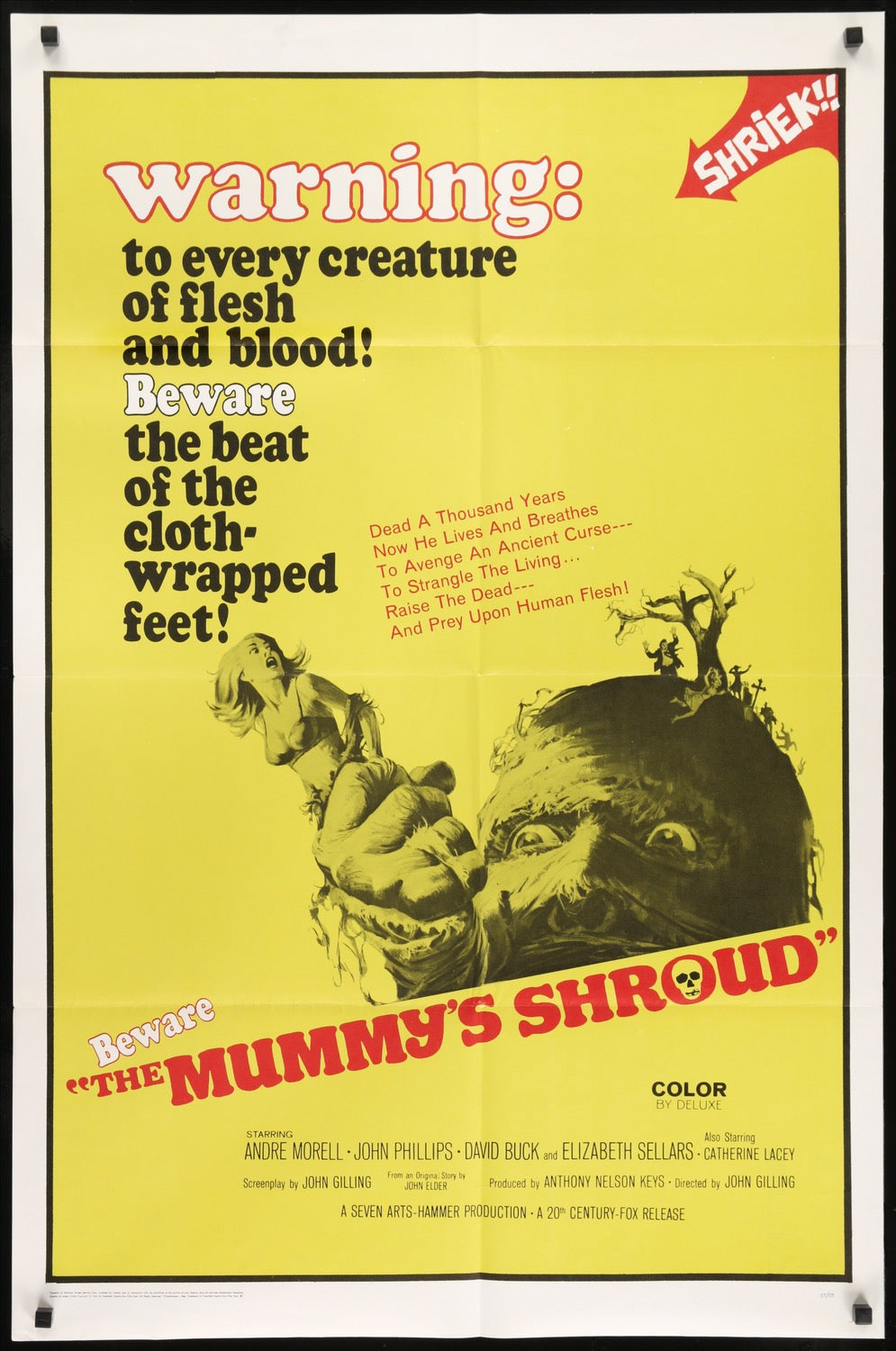Mummy&#39;s Shroud (1967) original movie poster for sale at Original Film Art