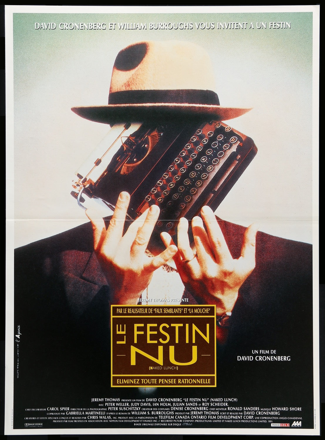 Naked Lunch (1991) original movie poster for sale at Original Film Art - Vintage Movie Posters