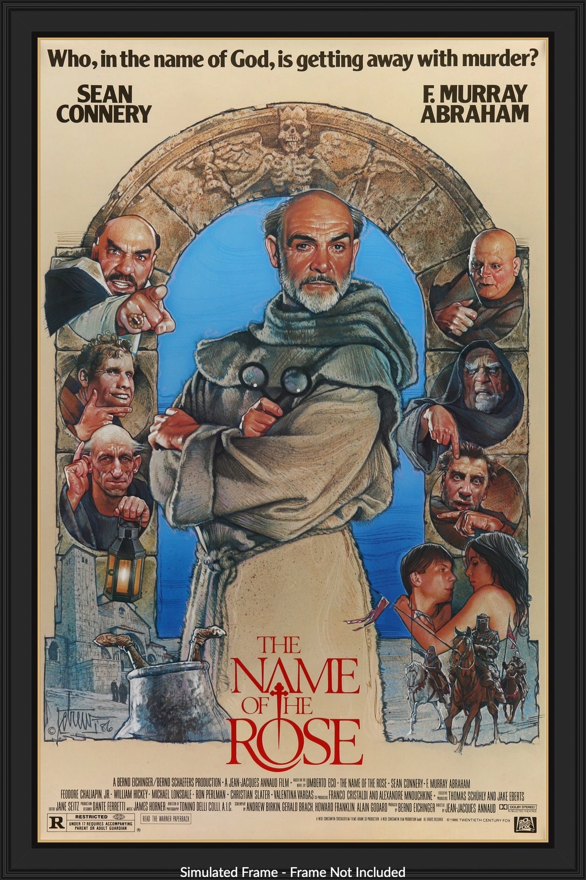 Name of the Rose (1986) original movie poster for sale at Original Film Art - Vintage Movie Posters
