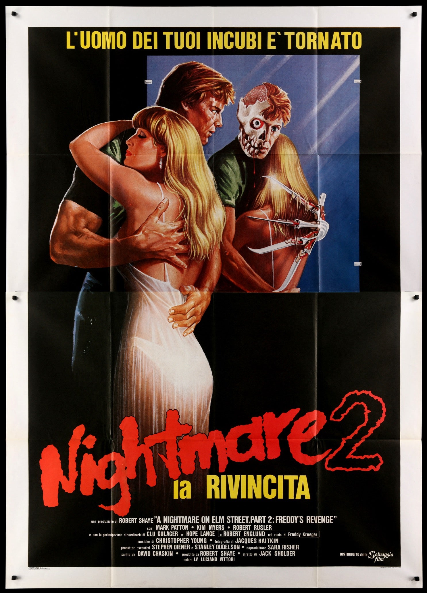 A Nightmare on Elm Street 2 (1985) Italian 4 Fogli Movie Poster