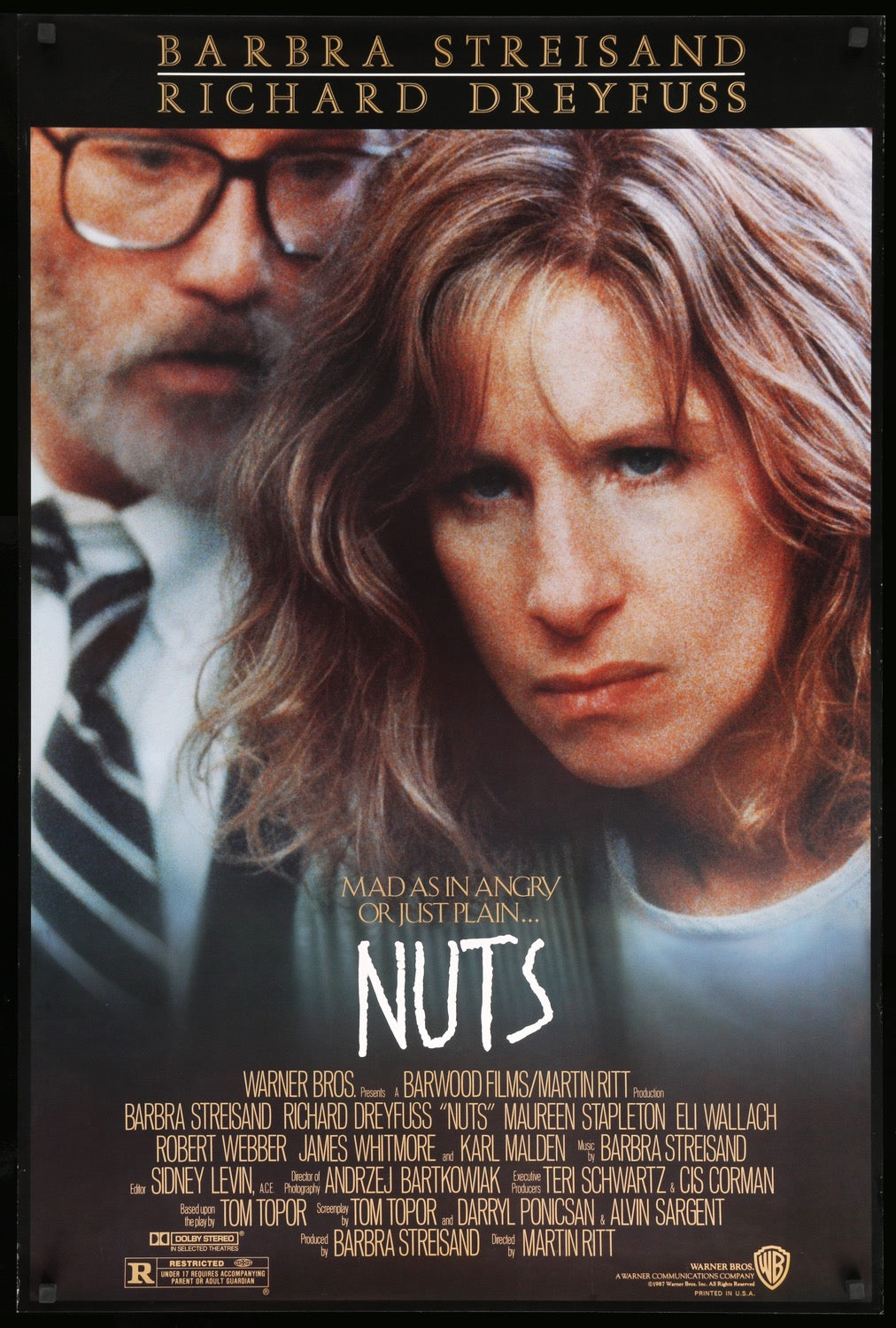 Nuts (1987) original movie poster for sale at Original Film Art