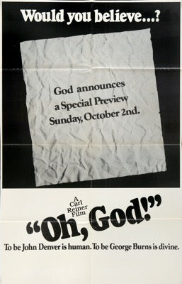 Oh, God! (1977) original movie poster for sale at Original Film Art