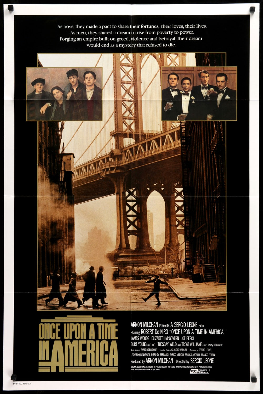 Once Upon a Time in America (1984) original movie poster for sale at Original Film Art - Vintage Movie Posters